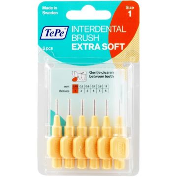 TEPE INTERDENTAL BRUSH EXTRA SOFT 0,45 MM TANDENRAGERS (ORANJE) 6 STUKS