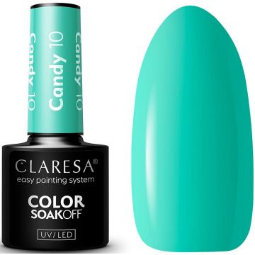 CLARESA COLOR SOAK OFF CANDY 10 UV/LED GELLAK POTJE 5 GRAM