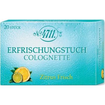 4711 COLOGNETTE REFRESHING LEMON VERFRISSINGSDOEKJES PAK 20 STUKS