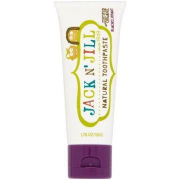 JACK 'N JILL NATURAL BLACKCURRANT TOOTHPASTE TANDPASTA TUBE 50 GRAM