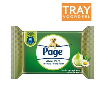PAGE ALOE VERA VOCHTIG TOILETPAPIER TRAY 12 X 38 STUKS