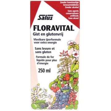 SALUS FLORAVITAL GIST EN GLUTENVRIJ SIROOP FLES 250 ML