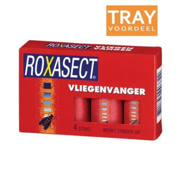 ROXASECT VLIEGENVANGER TRAY 24 X 4 STUKS