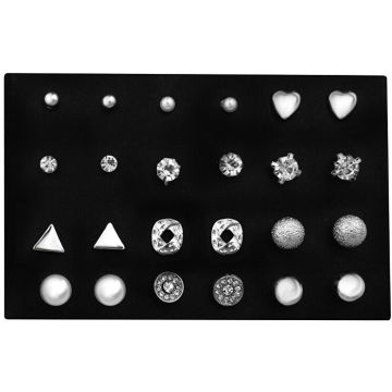 TROLI ZILVEREN OORKNOPJES 12 PAAR