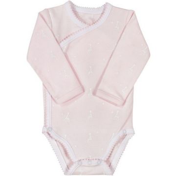 SOPHIE DE GIRAF ROZE 3M-60CM OVERSLAG ROMPER 1 STUK