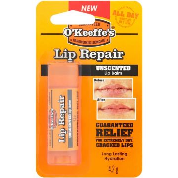 O'KEEFFE'S LIP REPAIR (O KEEFFE'S) LIP REPAIR UNSCENTED LIPPENBALSEM STICK 4,2 GRAM