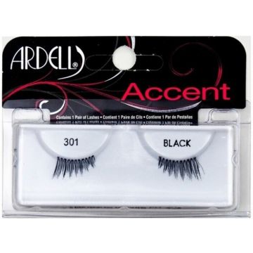 ARDELL ACCENT (ARDELL) ACCENT 301 BLACK FALSE EYELASHES NEPWIMPERS DOOSJE 1 PAAR