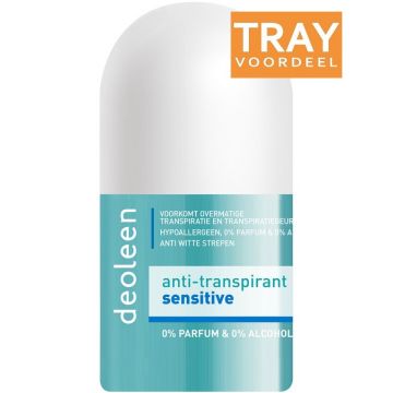 DEOLEEN SENSITIVE ANTI-TRANSPIRANT DEODORANT ROLLER TRAY 48 X 50 ML