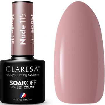 CLARESA COLOR SOAK OFF NUDE 115 UV/LED GELLAK 5 GRAM