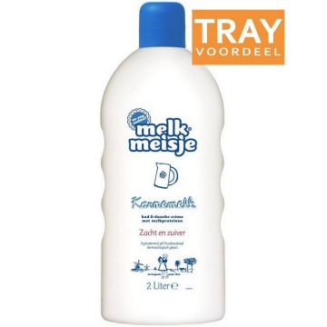 MELKMEISJE KARNEMELK (MELKMEISJE) KARNEMELK BAD & DOUCHECREME TRAY 4 X 2000 ML