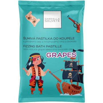 GABRIELLA SALVETE GRAPES FIZZING BATH PASTILLE ZAKJE 40 GRAM