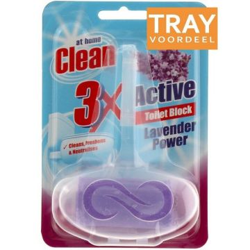 AT HOME CLEAN LAVENDER POWER TOILETBLOK TRAY 24 X 40 GRAM