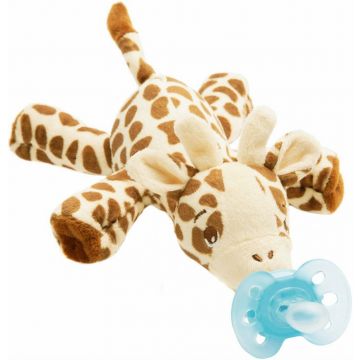 PHILIPS AVENT ULTRA SOFT SNUGGLE (PHILIPS) ULTRA SOFT SNUGGLE 0 MAAND+ GIRAFFE SPEENKNUFFEL + FOPSPEEN 1 STUK