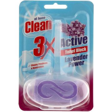 AT HOME CLEAN LAVENDER POWER TOILETBLOK PAK 40 GRAM