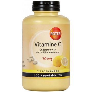 ROTER VITAMINE C 70 MG CITROENSMAAK KAUWTABLETTEN POT 800 STUKS