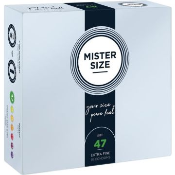 MISTER SIZE 47 MM EXTRA FINE CONDOMS CONDOOMS 36 STUKS