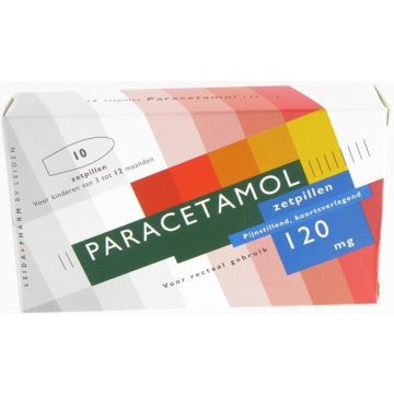 LEIDAPHARM PARACETAMOL 120 MG ZETPILLEN 10 STUKS