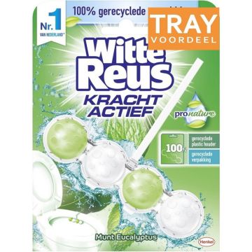 WITTE REUS KRACHT ACTIEF MUNT EUCALYPTUS TOILETBLOK 10 X 50 GRAM
