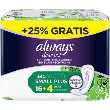 ALWAYS DISCREET (ALWAYS) DISCREET SMALL PLUS MAANDVERBAND 20 STUKS