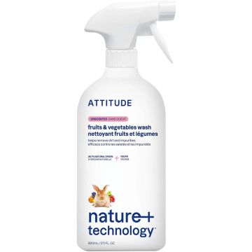 ATTITUDE NATURE+ TECHNOLOGY UNSCENTED FRUITS & VEGETABLES WASH 800 ML