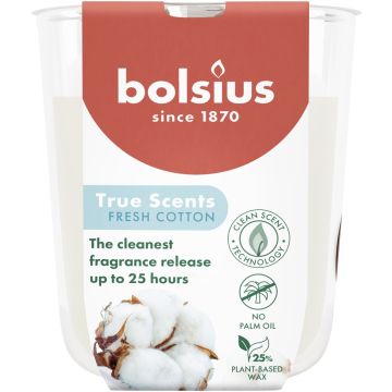BOLSIUS TRUE SCENTS FRESH COTTON 80 X 73 MM GEURKAARS 1 STUK