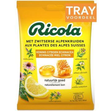 RICOLA HONING CITROEN ECHINACEA KRUIDENPASTILLES TRAY 12 X 75 GRAM