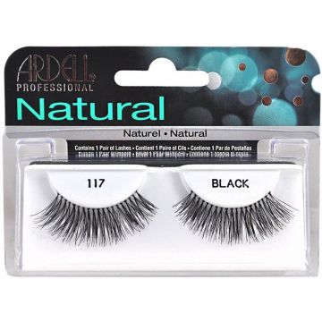 ARDELL NATURAL (ARDELL) NATURAL FALSE EYELASHES 117 BLACK NEPWIMPERS DOOSJE 1 PAAR