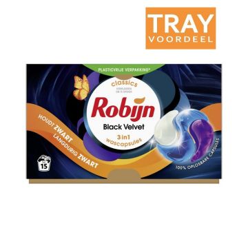 ROBIJN BLACK VELVET 3-IN-1 WASMIDDEL CAPSULES 4 X 15 STUKS