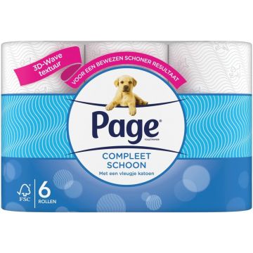 PAGE ORIGINEEL SCHOON TOILETPAPIER PAK 6 ROLLEN