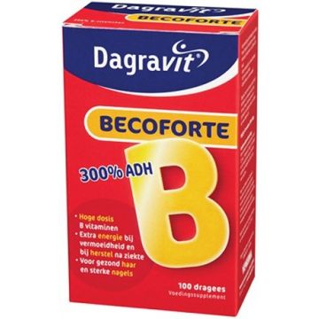 DAGRAVIT BECOFORTE 300% ADH DRAGEES VOEDINGSSUPPLEMENT DOOSJE 100 STUKS