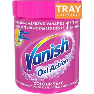 VANISH OXI ACTION COLOUR SAFE VLEKVERWIJDERAAR TRAY 6 X 550 GRAM