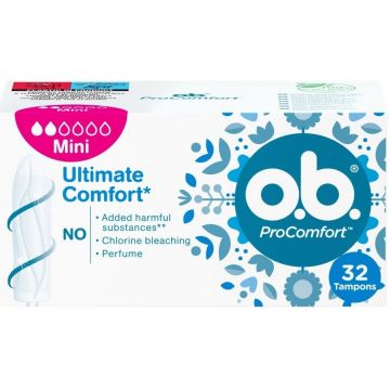 OB PRO COMFORT MINI TAMPONS DOOSJE 32 STUKS
