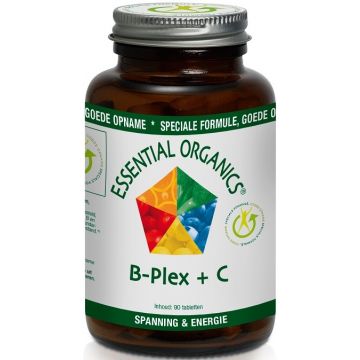ESSENTIAL ORGANICS B-PLEX + C TABLETTEN POT 90 STUKS