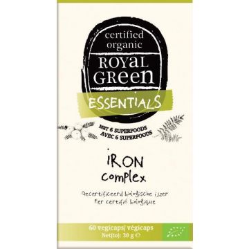 ROYAL GREEN ESSENTIALS (ROYAL GREEN) ESSENTIALS IRON COMPLEX VEGICAPS POT 60 STUKS