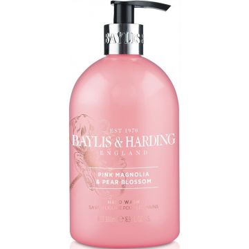 BAYLIS & HARDING PINK MAGNOLIA & PEAR BLOSSOM HAND WASH HANDZEEP POMP 500 ML