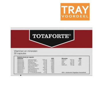 TOTAFORTE VITAMINES EN MINERALEN CAPSULES TRAY 168 X 30 STUKS