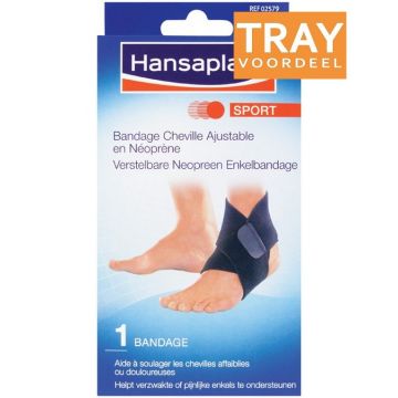 HANSAPLAST SPORT (HANSAPLAST) SPORT VERSTELBARE NEOPREEN ENKELBANDAGE TRAY 3 X 1 STUK