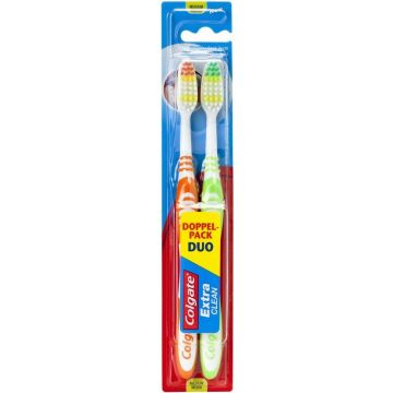 COLGATE EXTRA CLEAN (COLGATE) EXTRA CLEAN MEDIUM TANDENBORSTELS PAK 2 STUKS