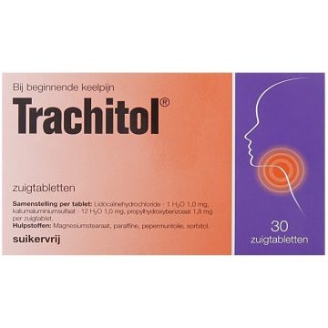 TRACHITOL BIJ BEGINNENDE KEELPIJN ZUIGTABLETTEN DOOSJE 30 STUKS