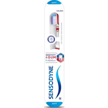 SENSODYNE SENSITIVITY & GUM (SENSODYNE) SENSITIVITY & GUM SOFT TANDENBORSTEL PAK 1 STUK
