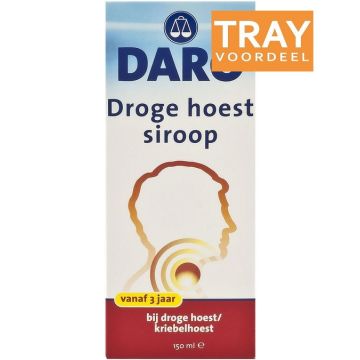 DARO DROGE HOEST SIROOP VANAF 3 JAAR TRAY 6 X 150 ML