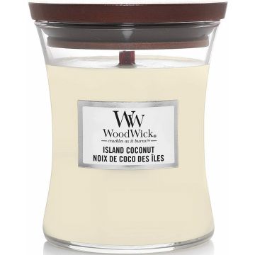 WOODWICK ISLAND COCONUT GEURKAARS POT 85 GRAM