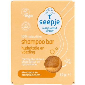 SEEPJE EIKENMOS EN ORANJEBLOESEM SHAMPOO BAR DOOSJE 80 GRAM