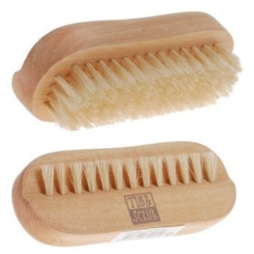 TUB AND SCRUB HOUT DUBBEL NAGELBORSTEL 1 STUK