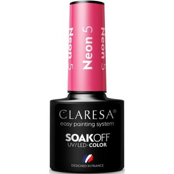 CLARESA COLOR SOAK OFF NEON 05 UV/LED GELLAK POTJE 5 GRAM