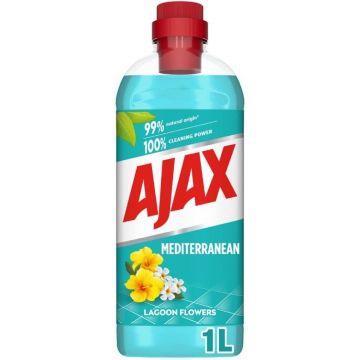 AJAX MEDITERANEAN BLUE FLOWERS ALLESREINIGER FLACON 1000 ML