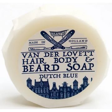 VAN DER LOVETT DUTCH BLUE (VAN DER LOVETT) DUTCH BLUE HAIR, BODY & BEARD SOAP ZEEPBLOK 60 GRAM