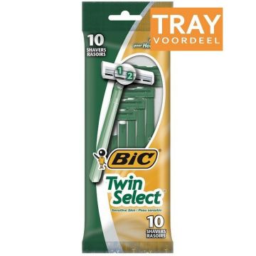 BIC TWIN SELECT WEGWERPMESJES TRAY 20 X 10 STUKS