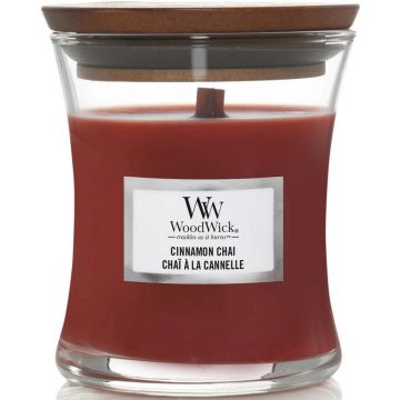 WOODWICK CINNAMON CHAI GEURKAARS POT 85 GRAM