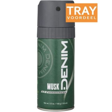 DENIM MUSK DEODORANT SPRAY TRAY 12 X 150 ML